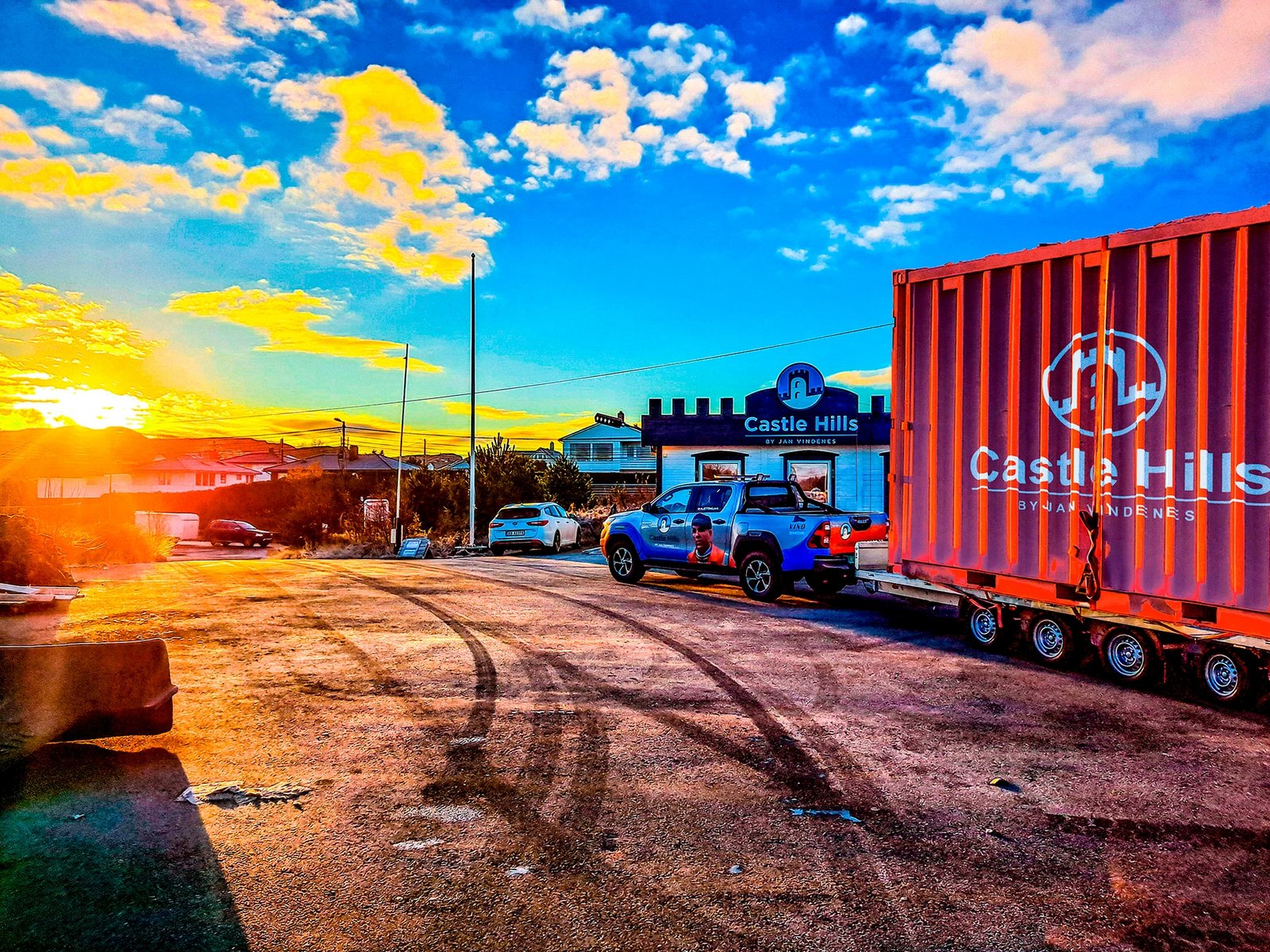 Sunset and Container