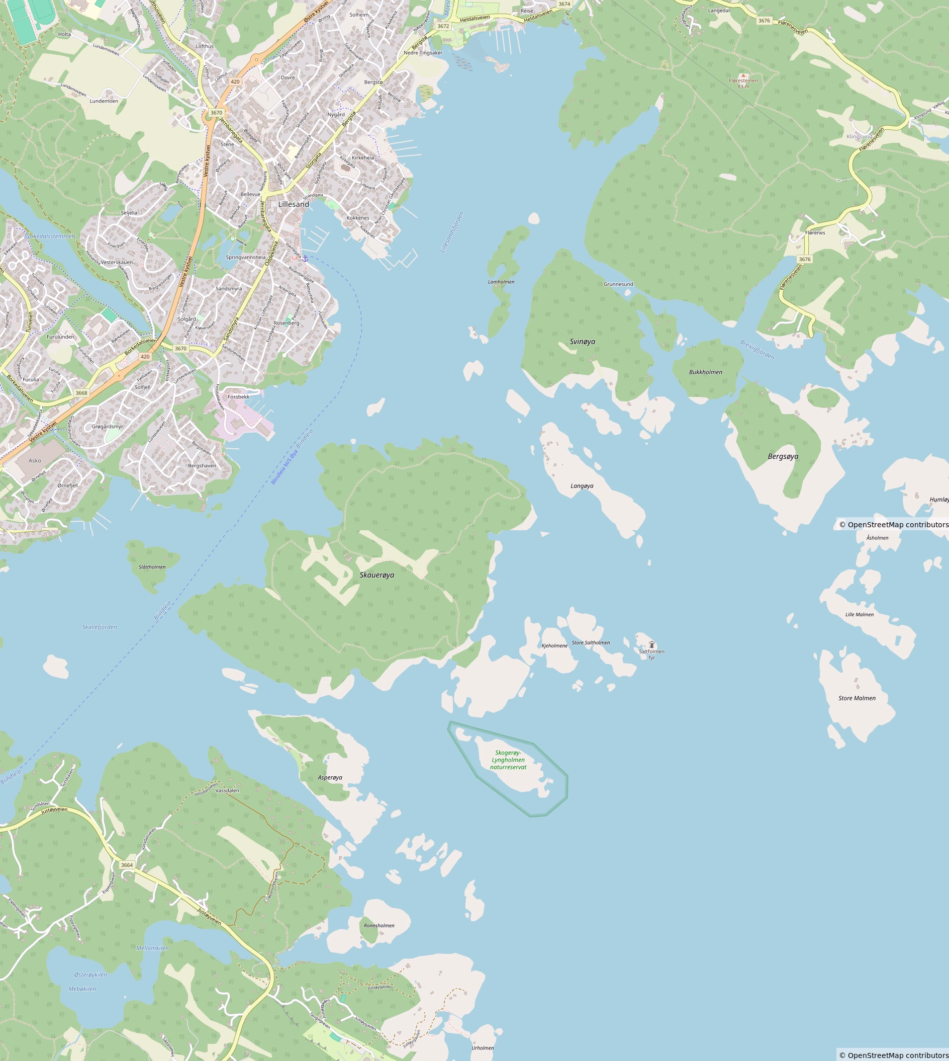 Lillesand Map