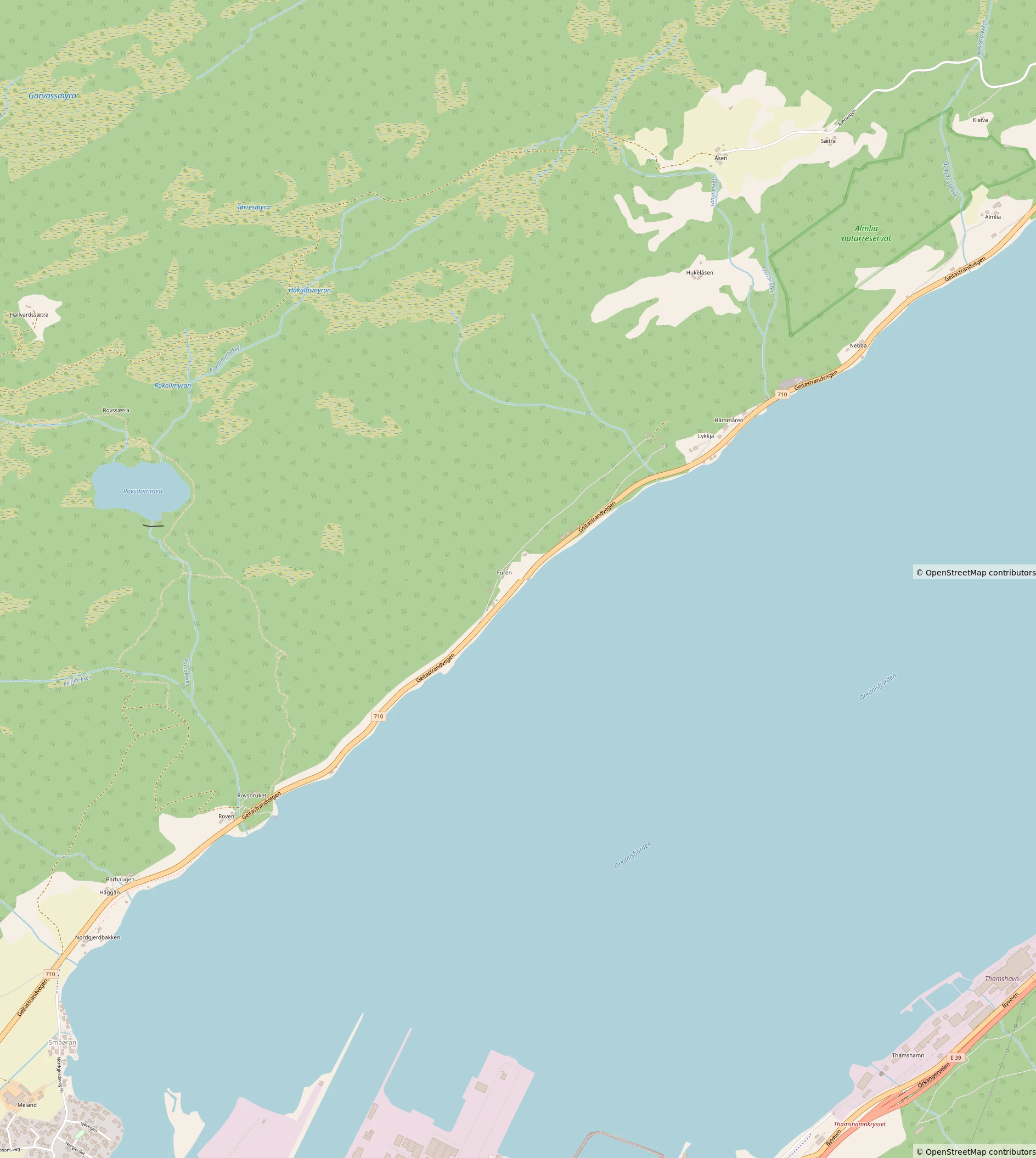 Thamshamn Map